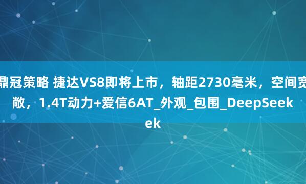 鼎冠策略 捷达VS8即将上市，轴距2730毫米，空间宽敞，1.4T动力+爱信6AT_外观_包围_DeepSeek